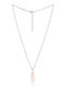 Rose Quartz Silver Hand Necklace