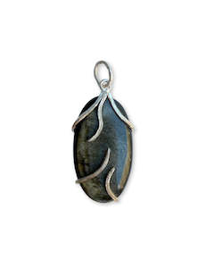 Amulets: Mexican Obsidian Silver Amulet