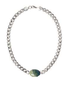 Green Jasper Classic Silver Chunky Choker