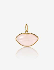 Amulets: Rose Quartz Gold Lips Amulet