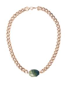 Gifts Under 300: Green Jasper Classic Rose Gold Chunky Choker