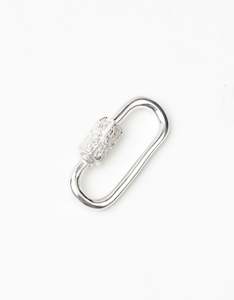 Clasps: Carrier Lock Silver - Engraved