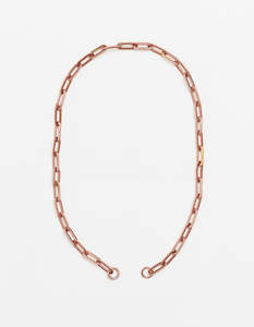 60: Long Loop Necklace - Rose Gold - Long/Short Plain (no clasp)