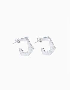 Gifts Under 200: Engraved Silver Angle Hoops