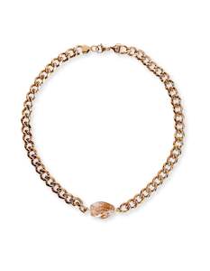 Gifts Under 300: Red Rutile Quartz Classic Rose Gold Chunky Choker
