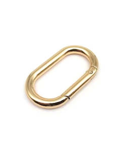 Clasps: Oval Spring Buckle Carabiner - Gold