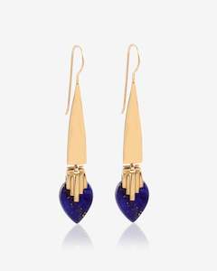 Lapis: Lapis Deco Earrings