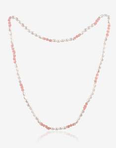 Pearl, Herkimer and Rose Quartz Necklace
