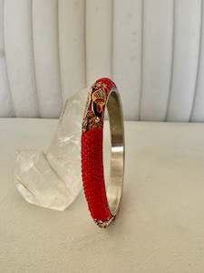 Peacock Red Bangle - large