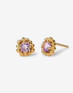 February: MODA Amethyst Gold Studs
