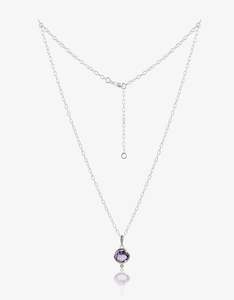 MODA Amethyst Silver Necklace