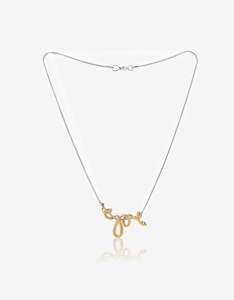 Dreaming Serpent Silver/Gold Necklace