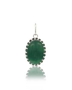Jade Vintage Silver Amulet