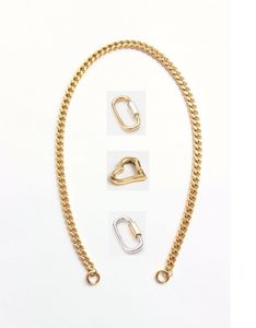 Chains: Slim Curb Gold Chain Short - combo clasp
