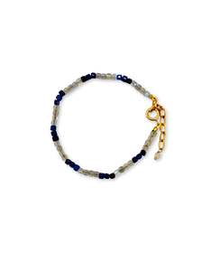 Lapis: Lapis and Labradorite Denim Bracelet