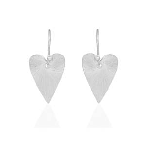Giifts Under 100: Radiant Silver Heart Earrings