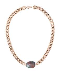 Grass Garnet Classic Rose Gold Chunky Choker