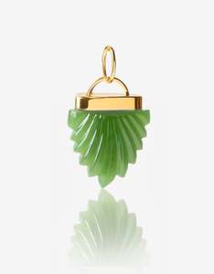 Amulets: Pushkar Green Aventurine Gold Amulet