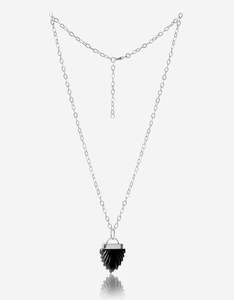 Onyx: Pushkar Onyx Silver Necklace
