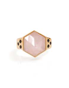 The Love Collection: Rose Quartz Spinel Gold  Ring