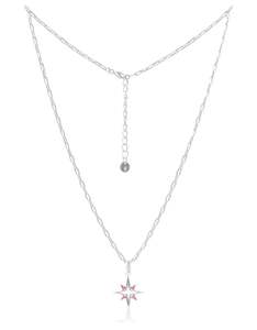 Galaxy Silver Ruby Necklace