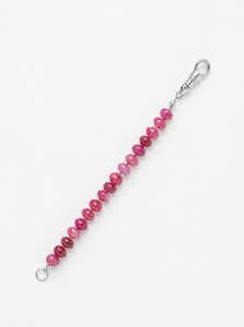 Chains: Strawberry Quartz & Pink Silk Knotted Extender
