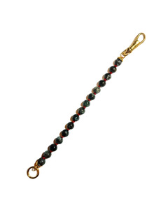 Chains: Moss Agate & Red Silk Knotted Extender