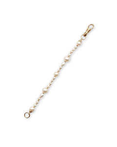 Chains: White Pearl & Gold Silk Knotted Extender