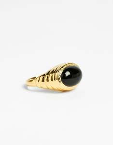 Onyx: Native Noir Black Onyx Gold Ring