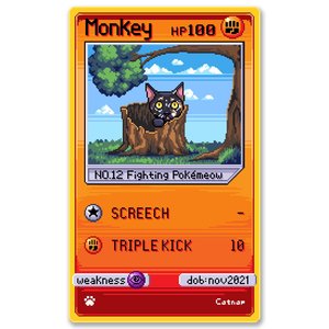 Products: Catnap - Monkey Card