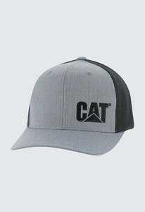 Headwear: CAT Trademark Trucker Hat - Heather Grey
