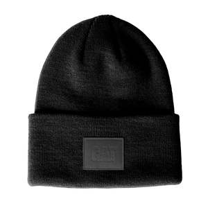 Headwear: CAT Tonal Patch Beanie - Black
