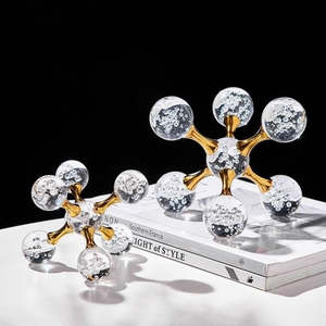 Products: Glass & Gold Metal Ornament set