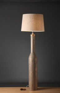 YZ04589GG - Polyresin Floor Lamp and Shade