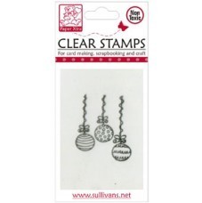 Products: Paper Xtra Mini Clear Stamp - Xmas Baubles