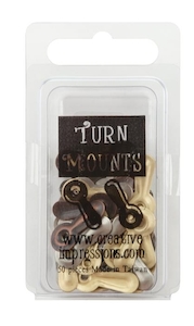 Antique Large Metallic Turn Mounts