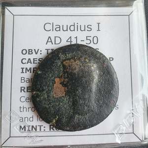 Uk Collection: #P019# Roman bronze Ae As coin of Claudius I from 50-54 AD
