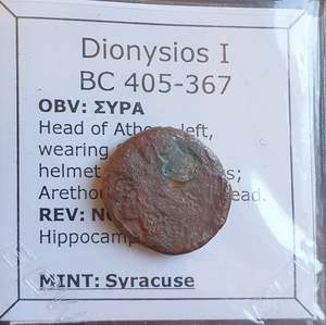#o359# Sicilian Greek coin of Dionysios I from Syracuse, 405-367 BC