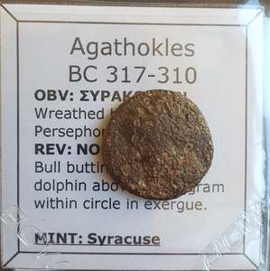 #M470# Sicilian Greek coin of Agathokles from Syracuse, 317-310 BC