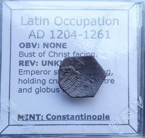 All: #q281# Byzantine Trachy coin from Latin Occupation of Constantinople 1204-1261