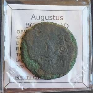 Famous Coins Throughout History: #o926# Roman provincial bronze coin of Augustus from BC 27-14 AD (Spain)