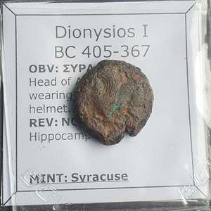 The Coinage Of Syracuse: #N883# Sicilian Greek coin of Dionysios I from Syracuse, 405-367 BC.