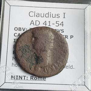 Premium Collection: #N459# Roman Ae As coin of Claudius I from 41-42 AD