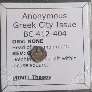 Premium Collection: #o521# Anonymous silver Greek city issue Hemiobol from Thasos 412-404 BC