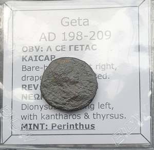 #o659# Roman provincial bronze coin Geta from 198-209 AD (Perinthus)