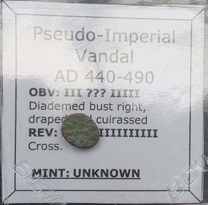 All: #e167# Pseudo-Imperial coin under Gaiseric or Huneric from 440-490 AD