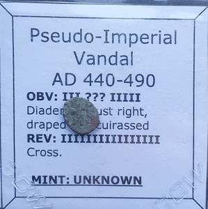 All: #e158# Pseudo-Imperial coin under Gaiseric or Huneric from 440-490 AD