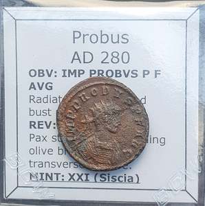 #o561# Roman Antoninianus coin of Emperor Probus from 280 AD