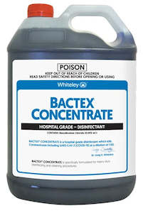 WHITELEY BACTEX CONCENTRATE HOSPITAL GRADE DISINFECTANT 5L (CARTON 2PC)