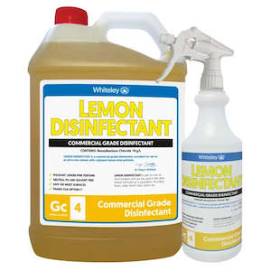 Disinfectants: WHITELEY LEMON DISINFECTANT 5L (CARTON 3PC)